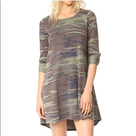 Z Supply | Dresses | Z Supply Long Sleeve Camo Dress Camouflage Size Small  | Poshmark